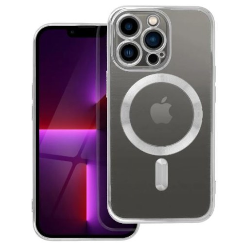 Capa Electro Mag compatível com MagSafe para Iphone 13 pro prata